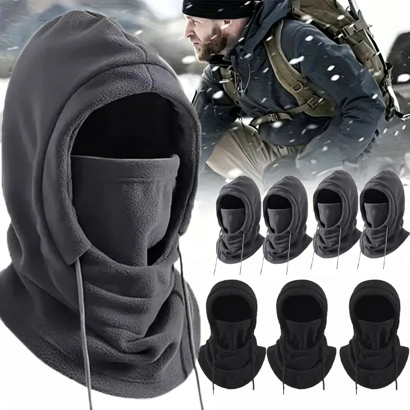 1-5PCS Winter Balaclava Extra Thick Lined Warm Cozy Hoodie for Men Women Skiing Snow Motorcycle Outdoor Sports