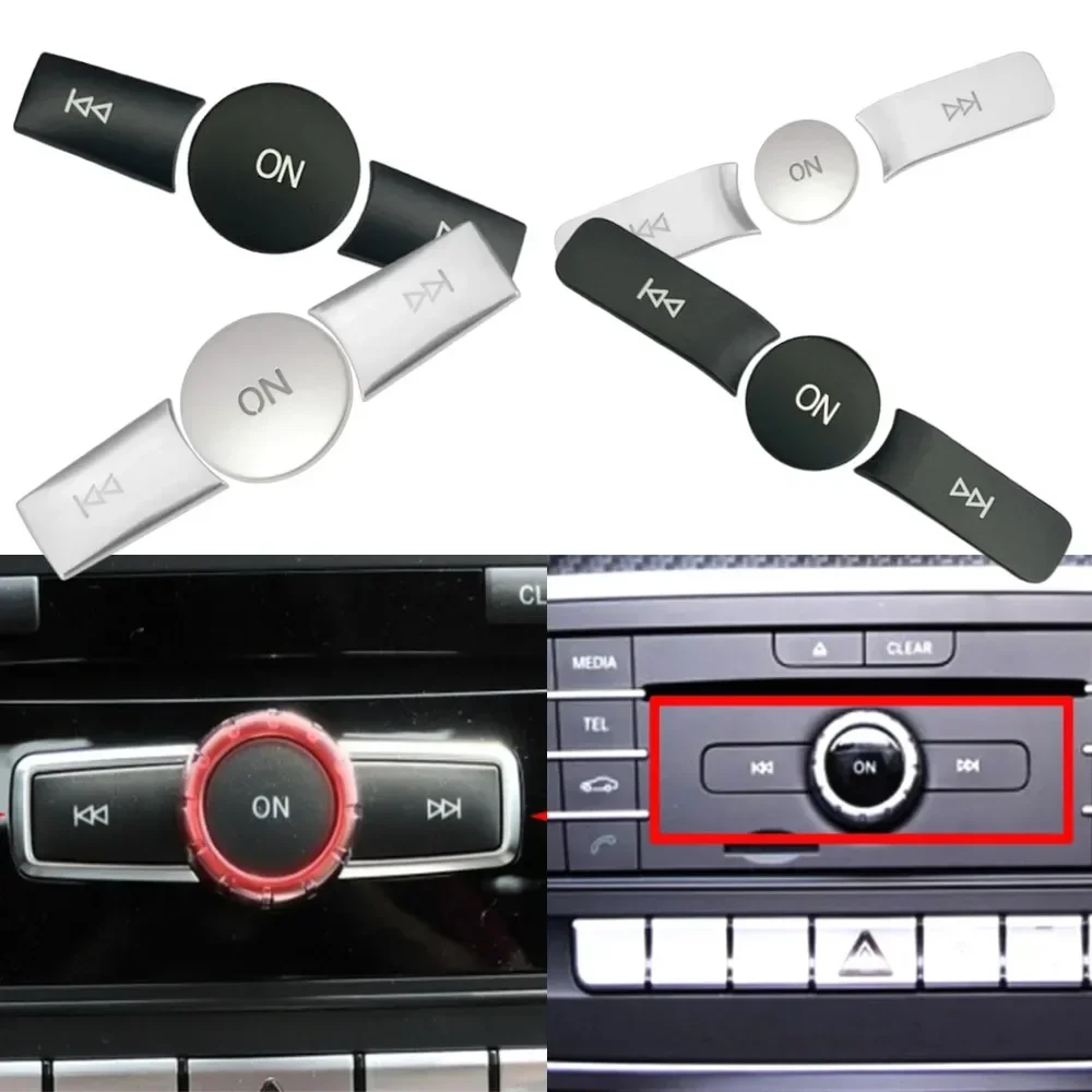 

ABS Car Central Volume ON Buttons Cover Trim Stickers For Mercedes Benz A B CLA GLA Class W176 W246 C117 X156 Auto Accessories