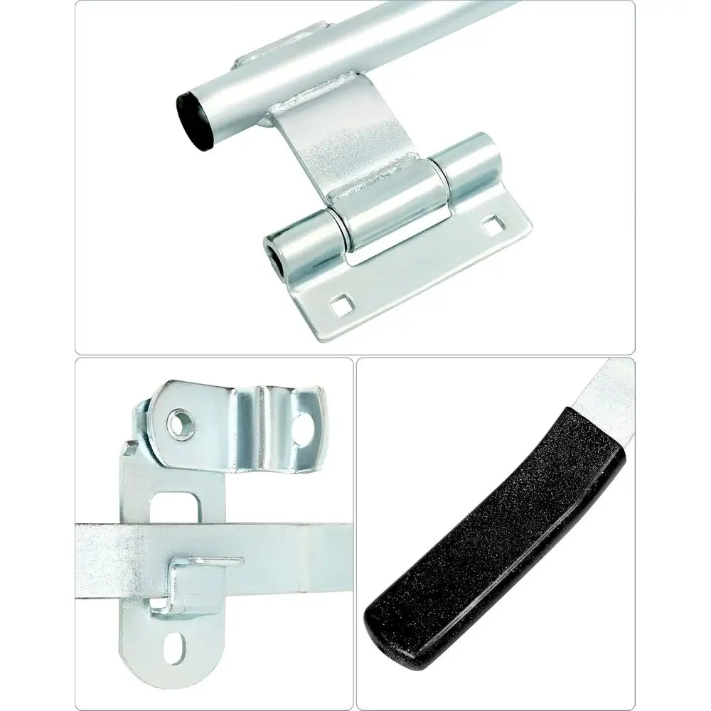 قفل قضيب كامة مقطورة البضائع، 2 حزمة مزلاج باب مقطورة 55 بوصة، مطلي بالزنك، منحدر قابل للطي وباب RV قابل للطي للأسفل، مفصل واحد #4