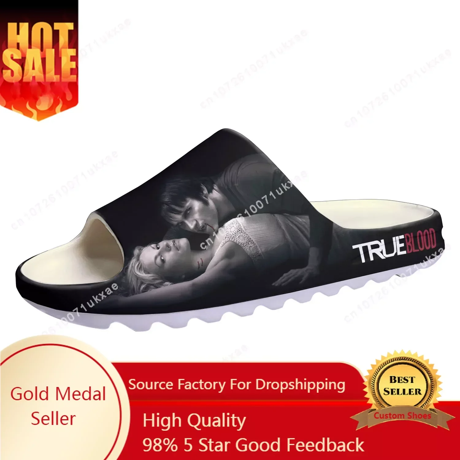 True Blood Soft Sole Sllipers Home Clogs Anna Paquin Stephen Moyer Step On Water Shoes Mens Womens Teenager Custom Sandals