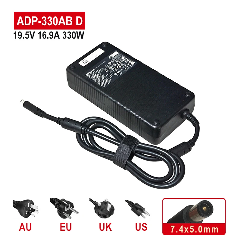 19.5V 16.9A 330W 7.4x5.0mm AC Adapter For Dell ALIENWARE M13 M15 M17 M18 M17X M18X X51 ADP-330AB B Power Charger Laptop Adapter