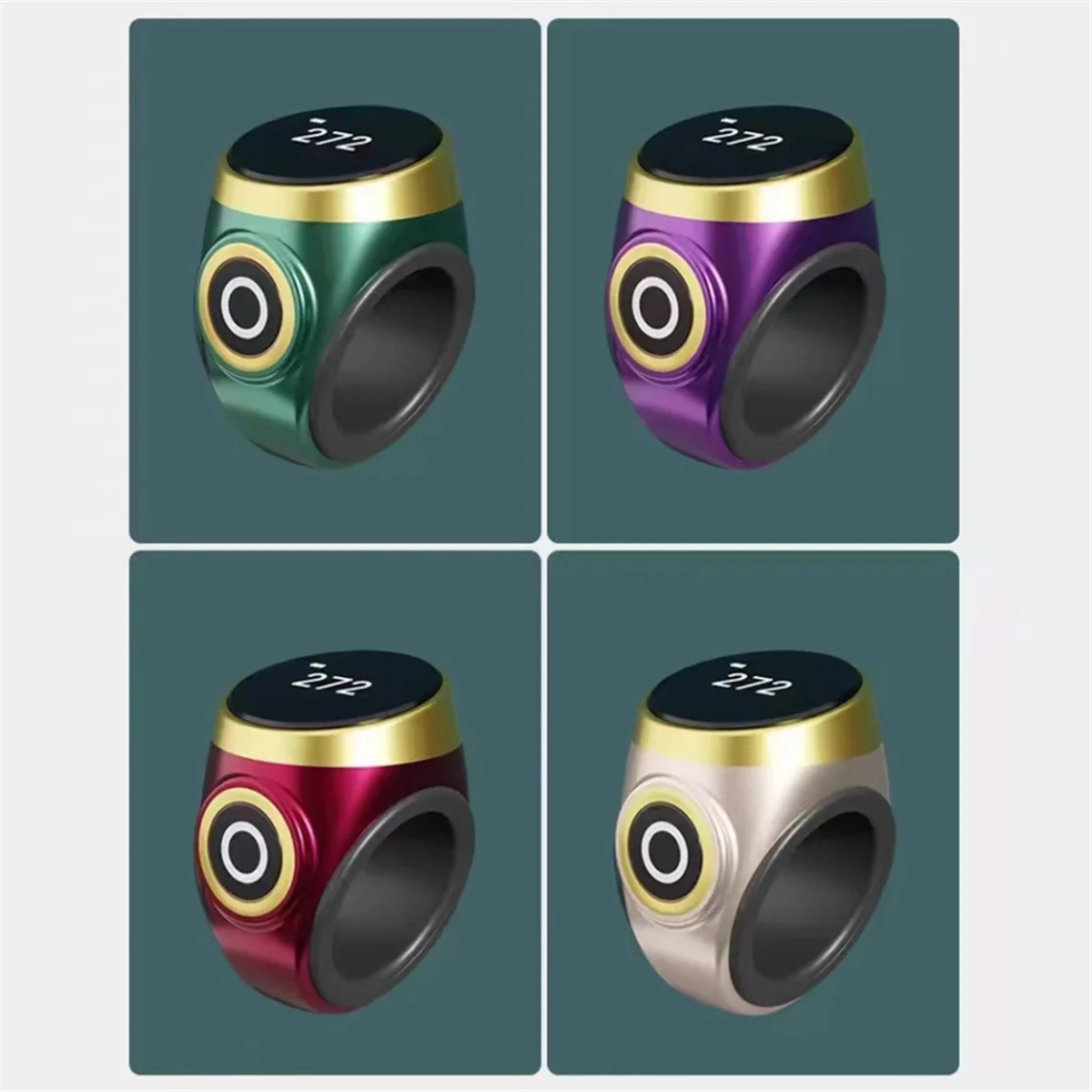 Contador de conteo Digital electrónico a presión manual, estilo étnico, puntos portátiles, anillo recargable, Idea Tally counter-c