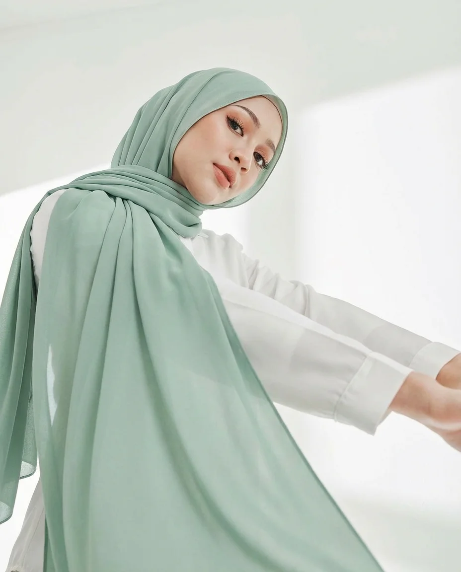 

Plain Rhombs Chiffon Hijab Scarf Woman Muslim Hijab Shawls Fashion Tweezers Edge Long Wraps Lady Casual Bandana Islamic Turban