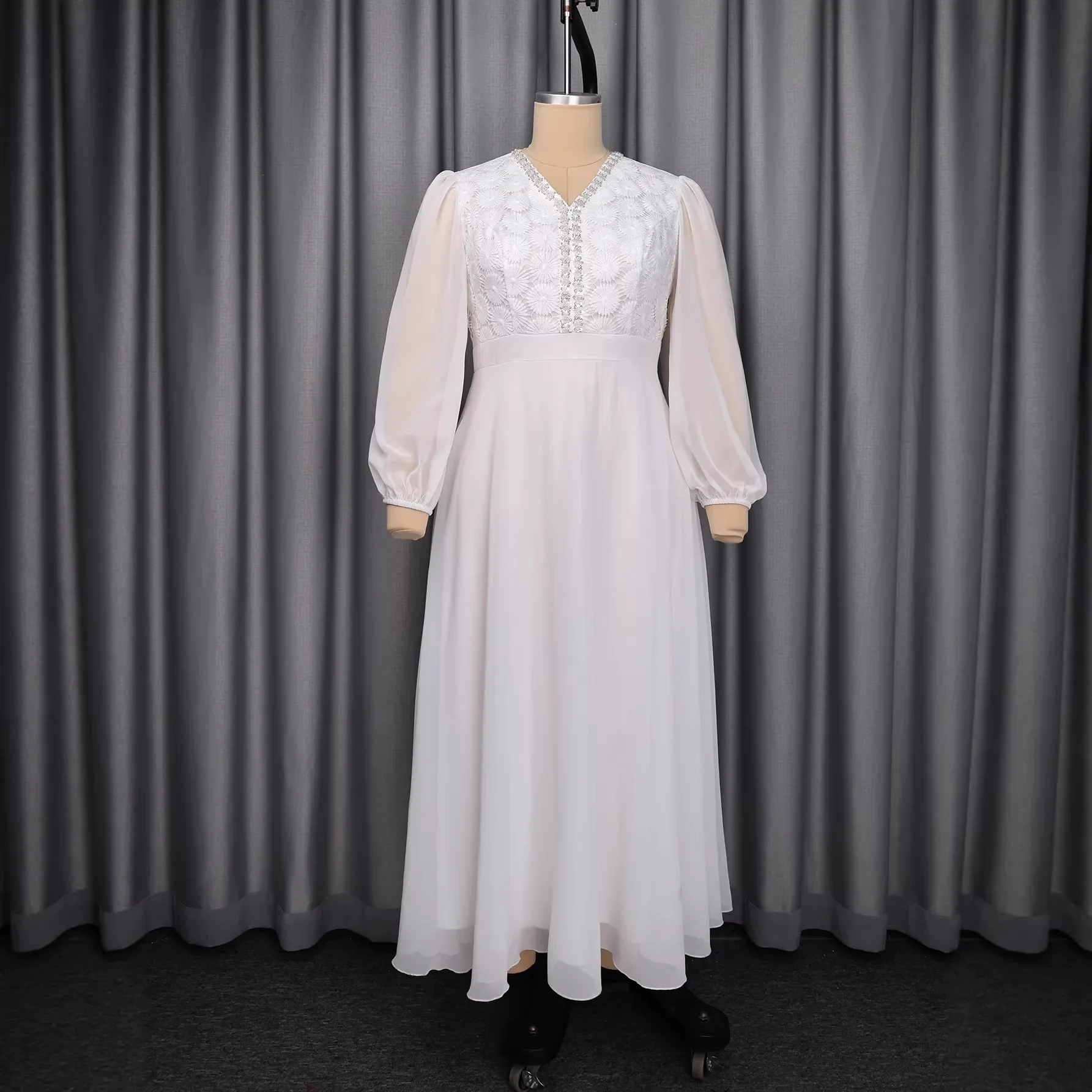 vestidos-africanos-de-encaje-blanco-para-mujer-talla-grande-primavera-verano-manga-larga-cuello-en-v-poliester-plisado-maxi-vestidos-largos