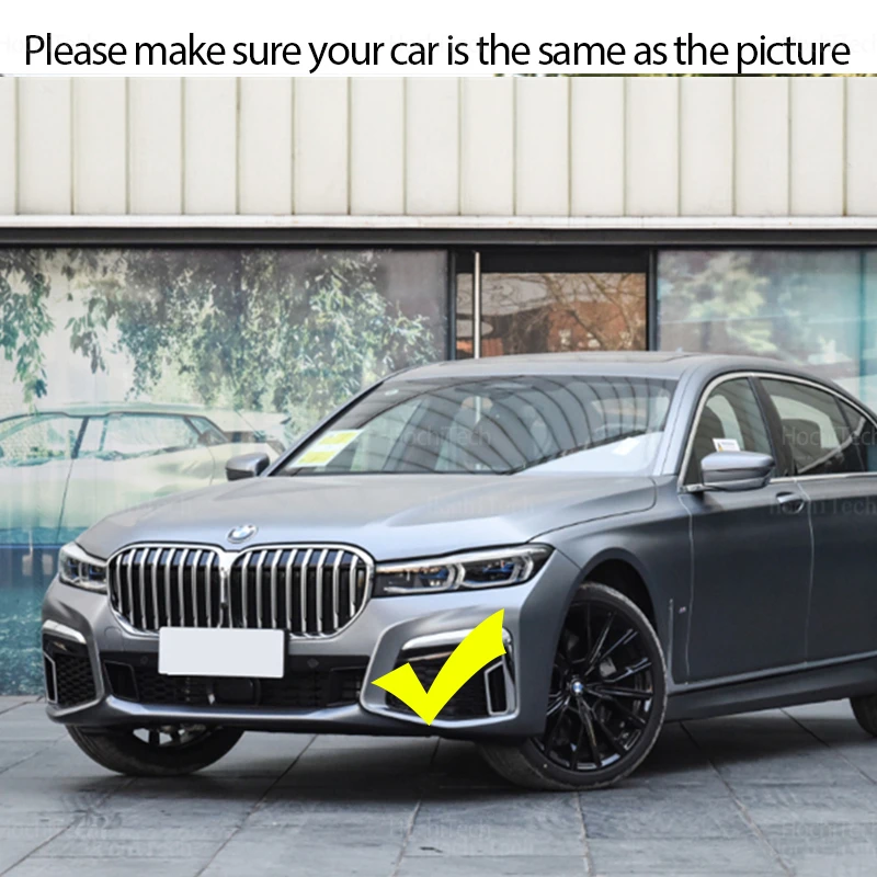 For BMW 7 Series G11 G12 730i 740i 750i 740e 725d 730d 2019-2022 Gloss Black Car ABS 2-Slat Gloss Black Front Kidney Grille