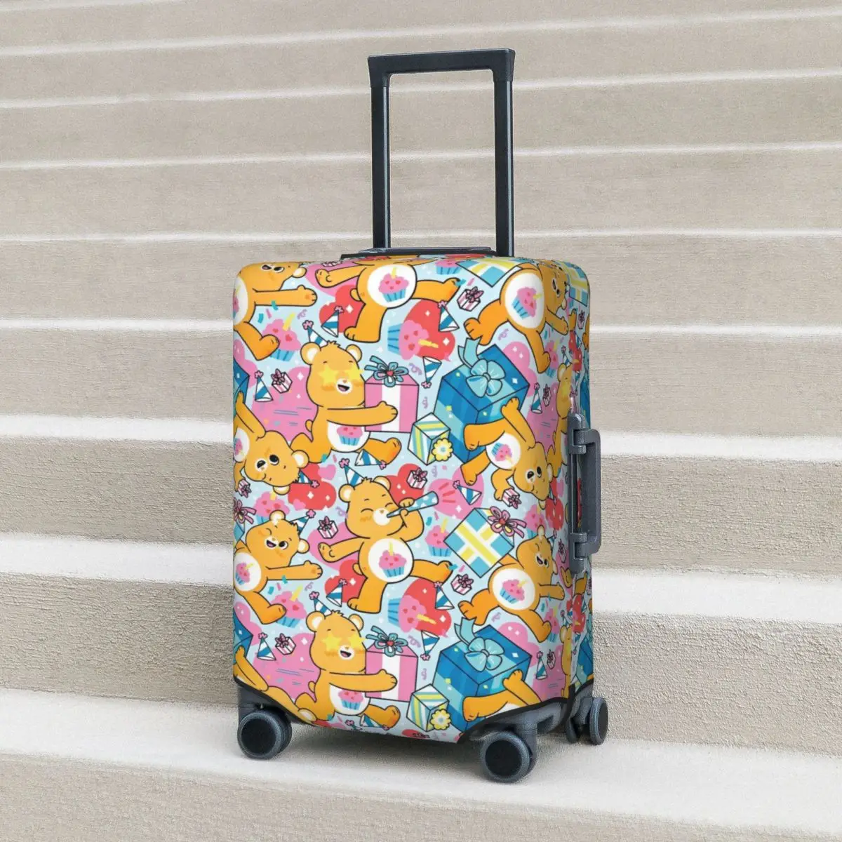 Cartoon Care Bears Movie Suitcase Cover Cruise Trip Protection Holiday Useful Luggage Case