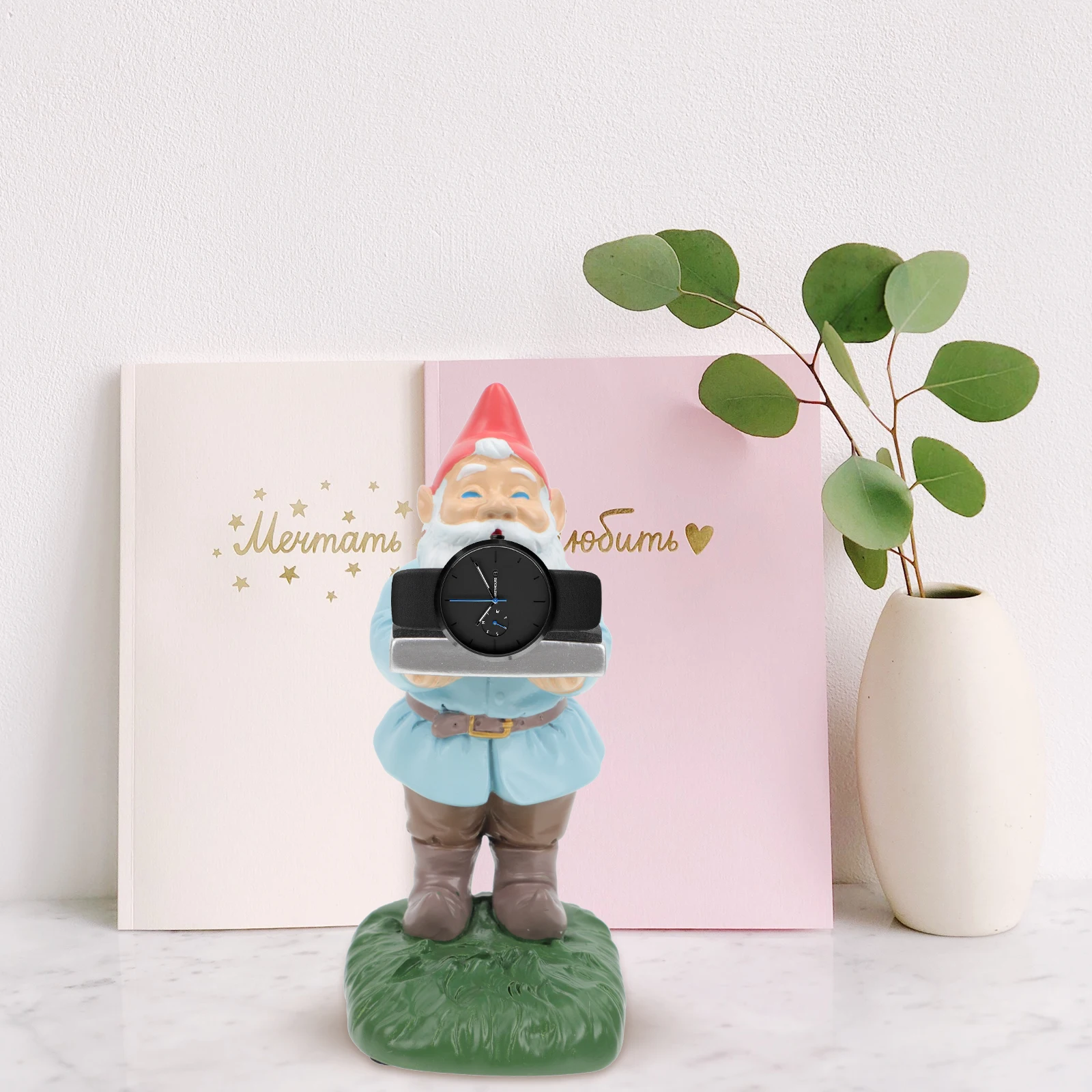 

Resin Gnome St Dwarf Watch St Display Rack Desktop Adornment Jewellery Holder Storage Solution Mini Model Decor