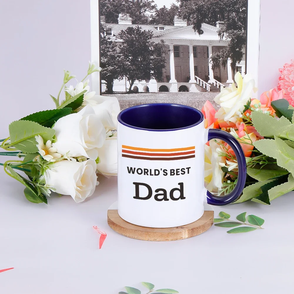 Custom Father's Day Gift Coffee Mug World's Best Dad Creative Beer Tea Mugs for Father Papa Birthday Tea Cup Gifts from Daughter