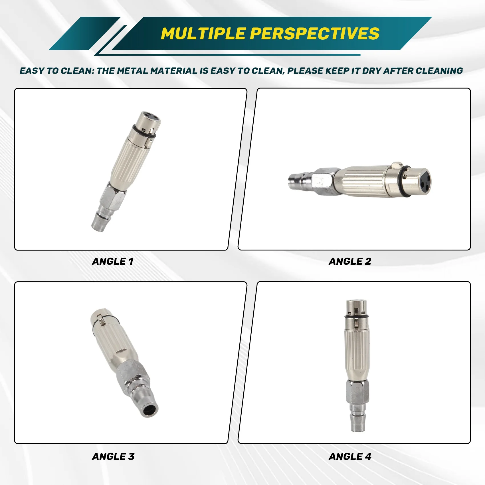 A23T Vac-U-Lock Air Quick Connector Adapter 3XLR Interface Attachment for Saw Machine Accessories Silver Metal