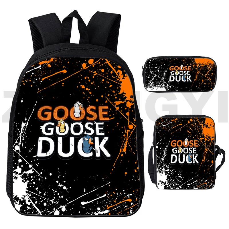 

Рюкзак с объемным принтом гусиной утки для женщин и мужчин, крутая Холщовая Сумка для компьютера, ранец 3 в 1 для руководителей, школьные портфели с мультипликационным рисунком для студентов и детей