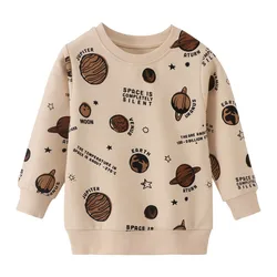 Jumping Meters-sudaderas con estampado espacial para niños y niñas, ropa deportiva con capucha, otoño y primavera, novedad