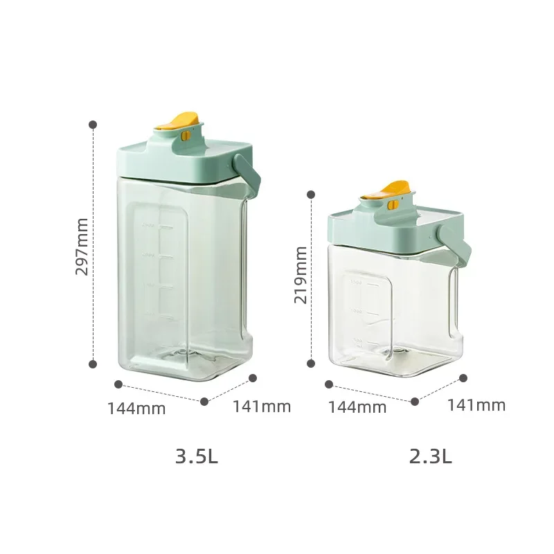 Чайник для холодной воды большой емкости с краном, холодильник, чайник, ведро для напитков, диспенсер для сока, 2,3-3,5 литра