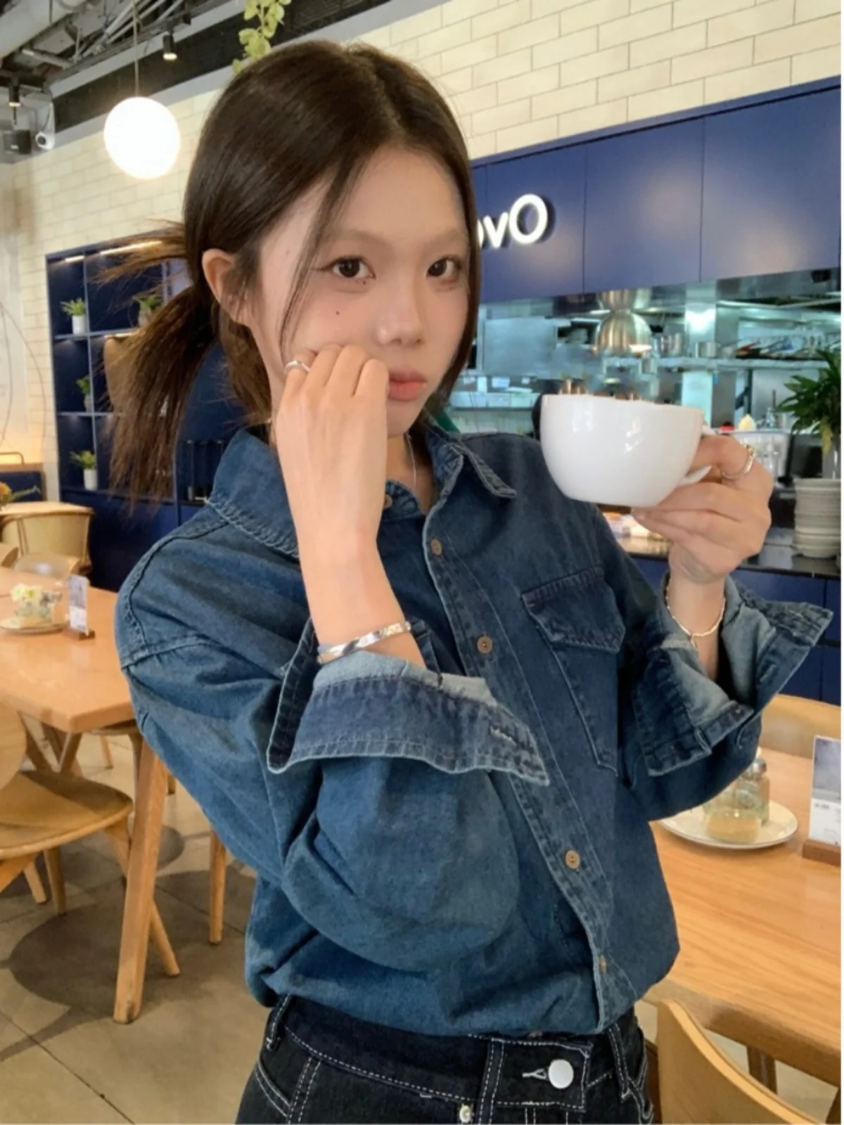 

Джинсовое пальто с отверстиями, женские зимние стеганые пуговицы в стиле стимпанк, плюшевые расклешенные многослойные куртки с капюшоном и застежкой на талии