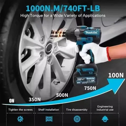 Makita DTW700 18V LXT Brushless Impact Wrench 700 Newton Meter High Torque Heavy Duty Truck Mechanic Automotive Repair Tool La - view 6