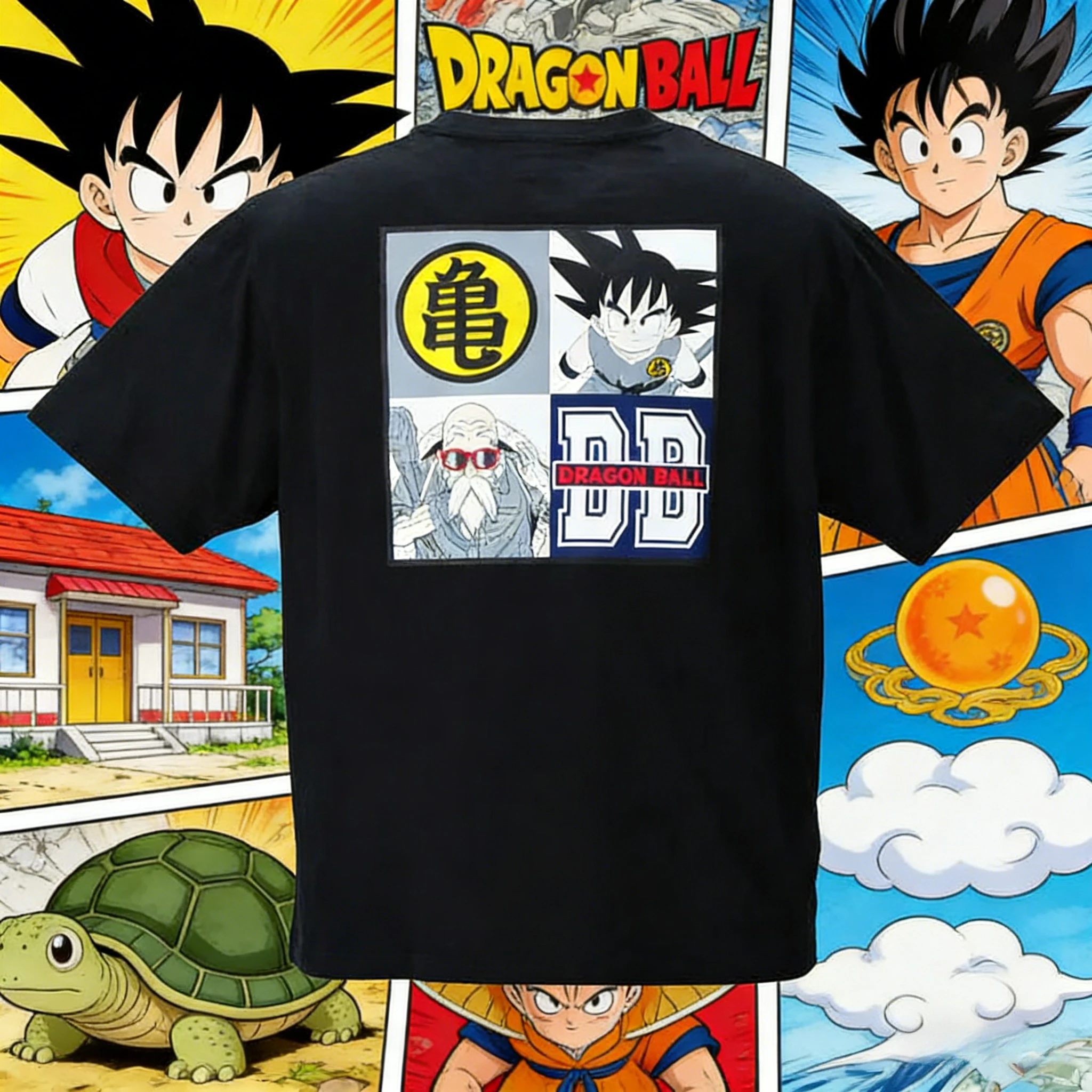 

2025-2026 Summer Dragon Ball 100% Cotton Sun Wukong Printed Street Casual Sports Fitness T-shirt Retro Harajuku Clothing Y2K.