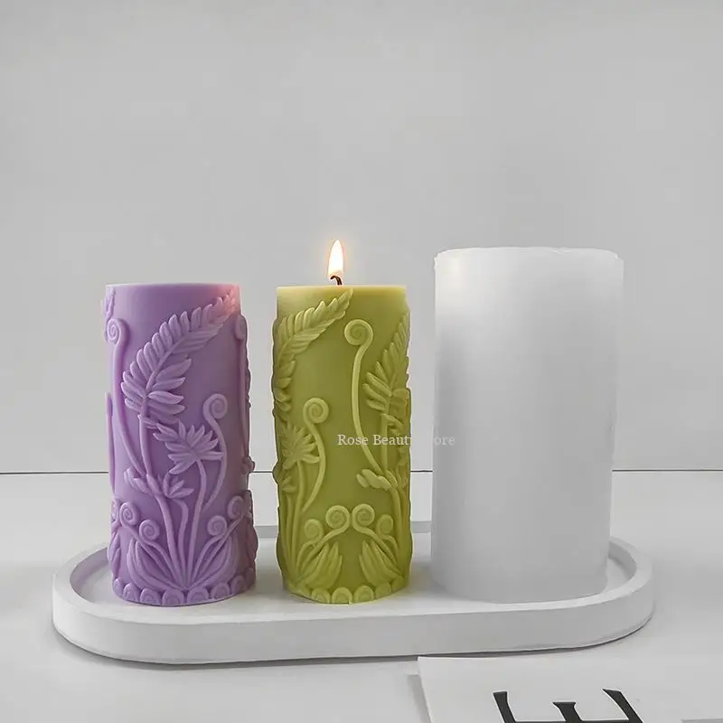 Sunflower Cylindrical Candle Silicone Mold Diy Tulip Aromatherapy Soap Mold Wedding Craft Gift Making