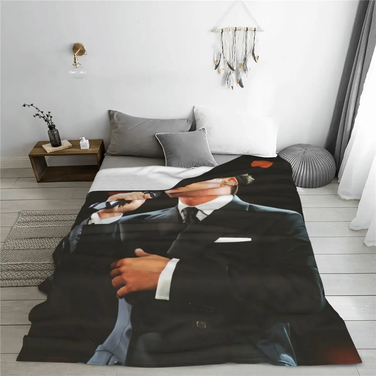 Warm Soft Blankets Travelling L-Luis Miguel Throw Blanket Mexican Singer Flannel Bedspread Couch Bed Funny Sofa Bed Cover