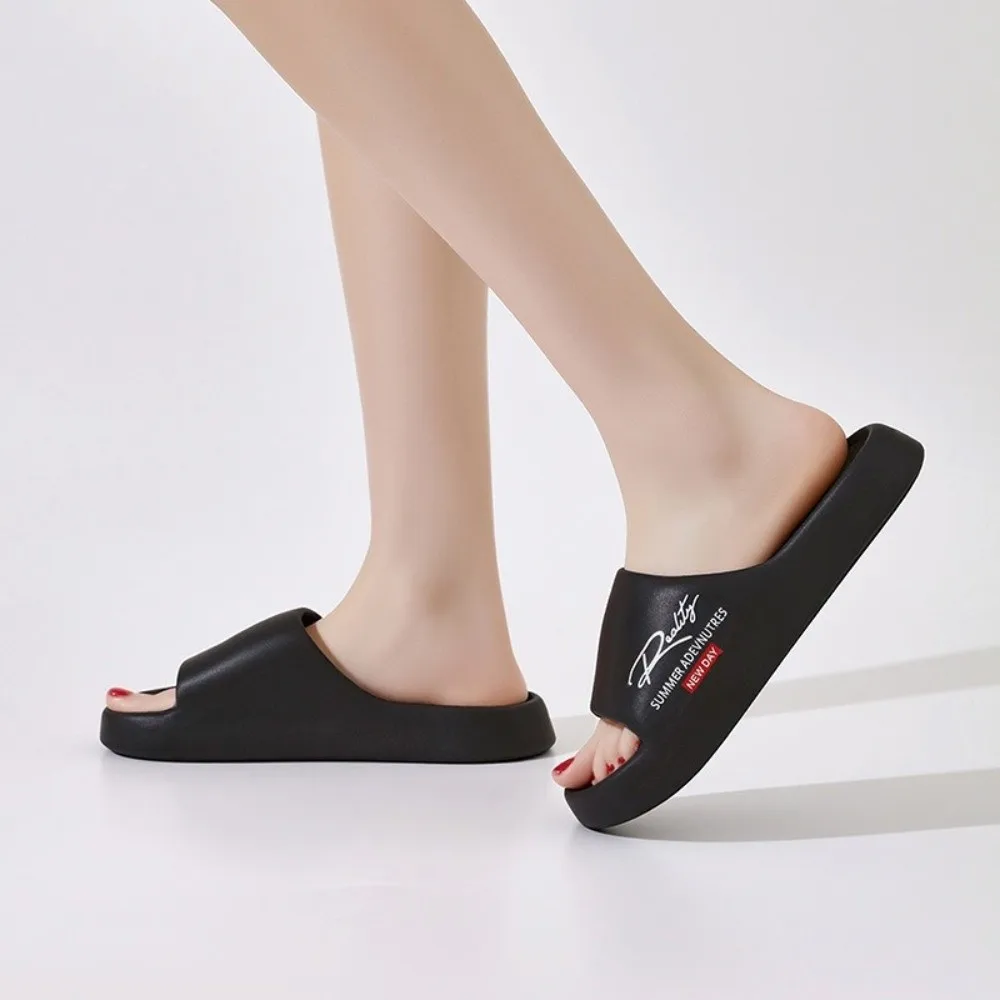 

Нескользящие тапочки из ЭВА на толстой подошве, легкие пляжные тапочки, однотонные, с мягкой подошвой, для ванной комнаты и дома