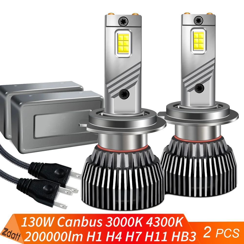 3000K 4300K H7 H11 Led Canbus Car Headlight Bulbs 200000LM H4 H1 Led Lamp H9 H11 HB3 9005 HB4 9006 H8 LED Fog Light 12V 24V