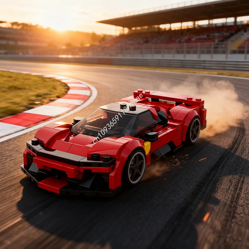 

284pcs MOC Ferrariesd City Champions Model Building Blocks Architecture Creative Christmas Gift Idea Toy Education Brick Kids