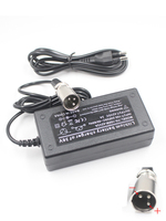 24V 29.4V 2A / 36V 42V 2A / 48V 54.6V 2A For Littium Battery li ion li-ion Charger  DC Plug XLRM 3P 18MM