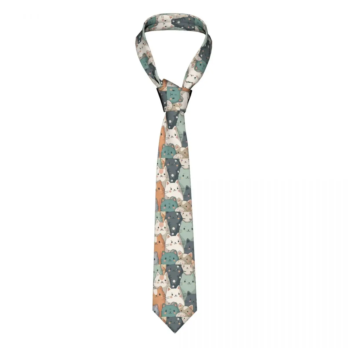 

Casual Arrowhead Skinny Cats Pattern Necktie Slim Tie For Party Formal Tie