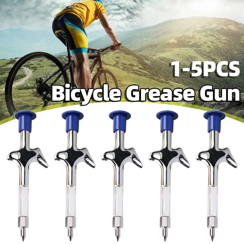 

Набор из 1-5 шт. пистолетов для смазки велосипедов: изящный дизайн, для горных велосипедов MTB, алюминиевые инструменты и аксессуары для ремонта велосипедов