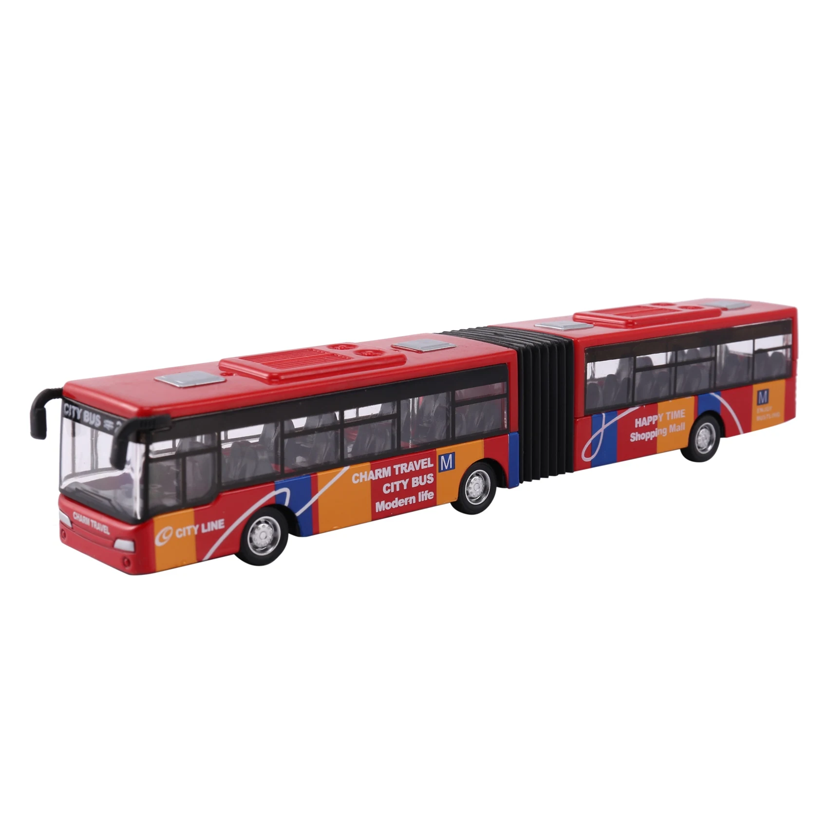 Children'S Diecast Model Vehicle Bus Car Toys Small Baby Pull Back Toys Red