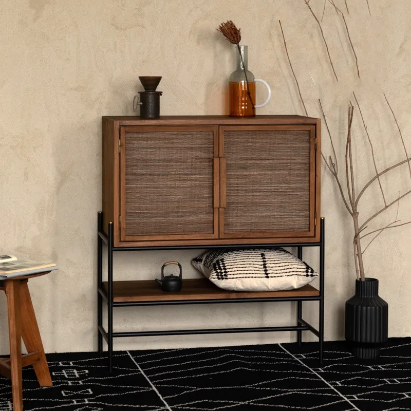 

Modern Simple Teak Side Cabinet Restaurant Home Locker Medieval Style Teak Side