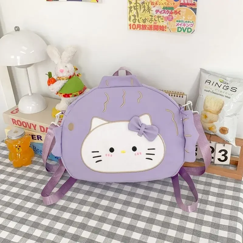 Xiuya-mochila de Hello Kitty para mujer, bolso de hombro informal con diseño de gato bonito, estilo japonés, Lolita Jk