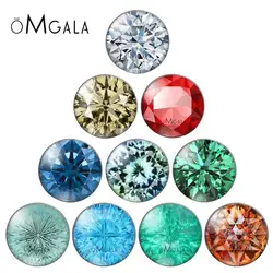 Shiny Colorful Imitation gemstone Photos 8mm/10mm/12mm/18mm/20mm/25mm Round photo glass cabochon demo flat back Making findings