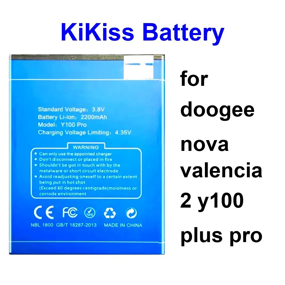 

Долговечный аккумулятор мобильного телефона 2200-3000 мАч для Doogee Nova Valencia 2 Y100 Plus Pro