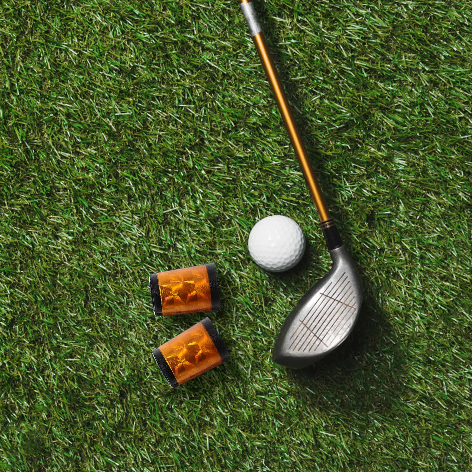 

2 Pcs Wooden Club Cover Golfs Cue Protectors Plastic Grip Golfing Clubs Ferrules