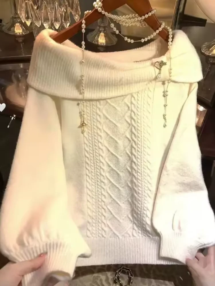 Preppy Style Sweet Knitted Sweater 2000s Aesthetic Gyaru Chic  New Autumn Korean Y2k Jumper Long Sleeve Coquette Knitwear view 6