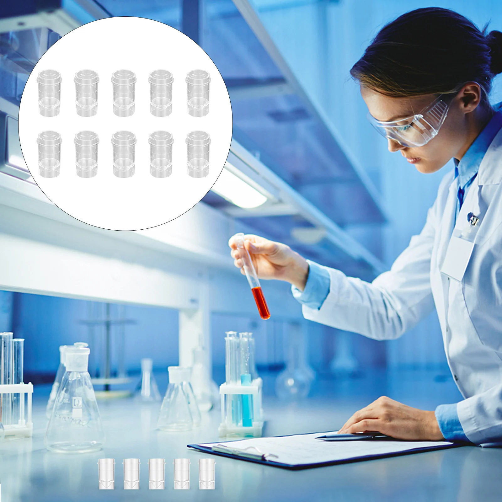 

1000Pcs Disposable Plastic Specimen Cups Transparent Sampling Storage Containers Portable Sample Cups Storage Container