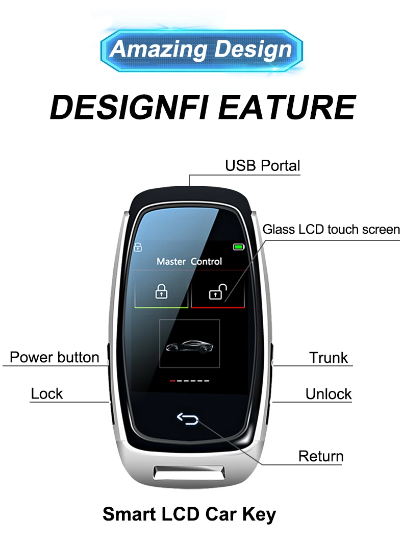 Universal CF920 LCD Smart Key display Key For BMW For Audi For Ford For Hyundai For Toyota For Mazda Comfortable Entry Auto Lock