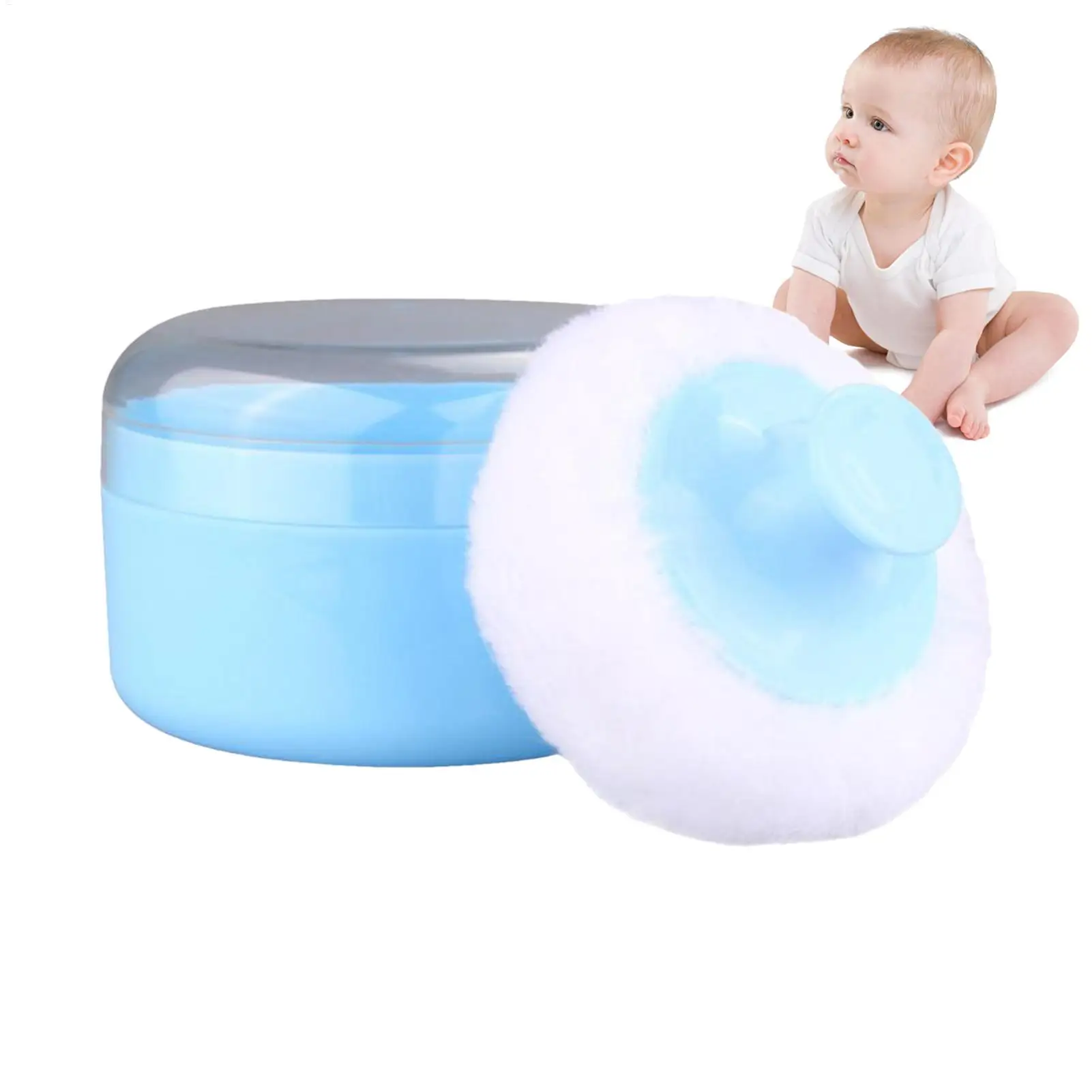 

Powder Puff Container Powder Puff Box Sponge Storage Box Applicator Holder For Travel Daily Caregivers Home Face Under Arms
