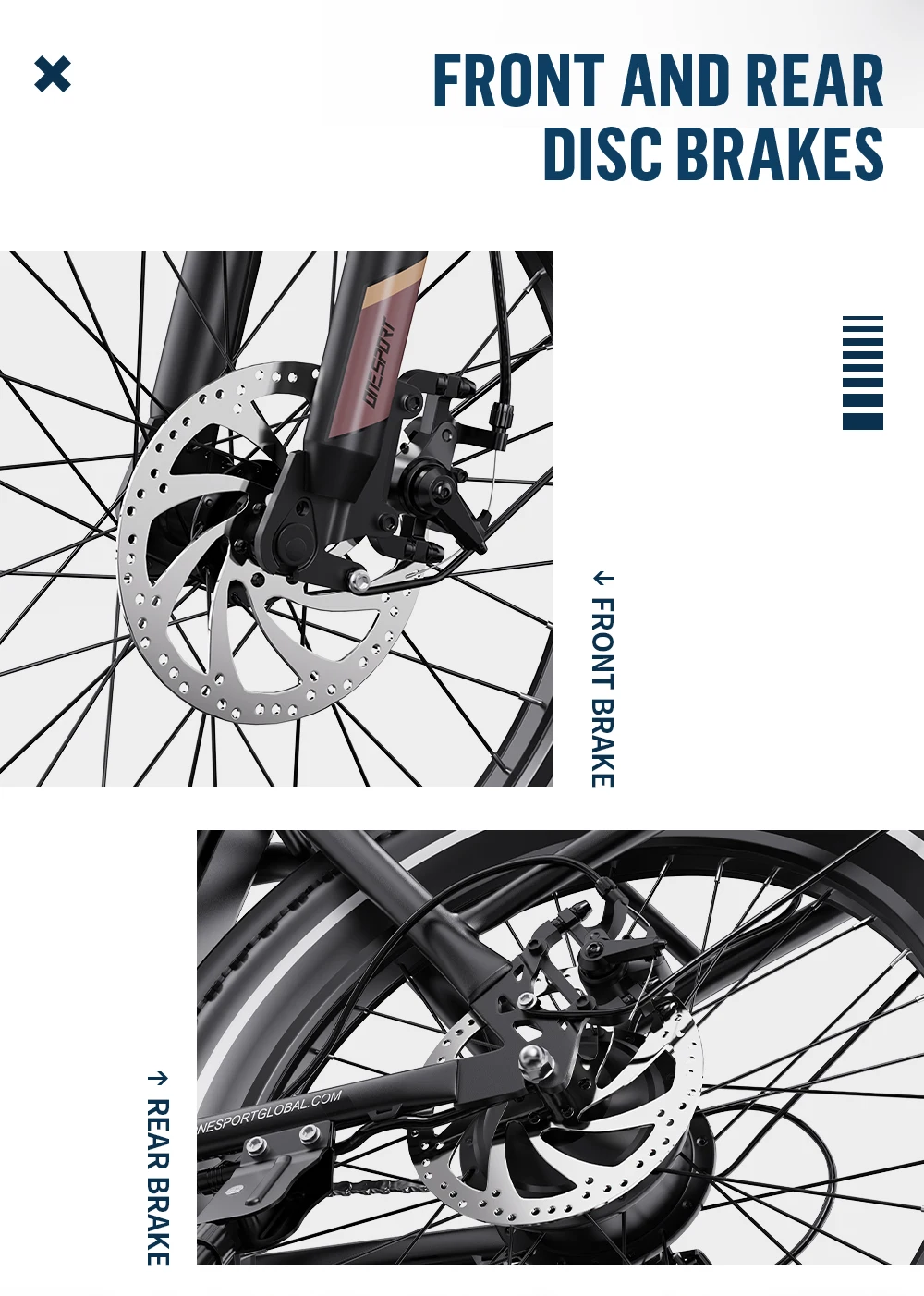 ONESPORT OT16-2 Hochwertiges All-Terrain-Elektrofahrrad 250W Motor 48V 15,6Ah Akku 20-Zoll-Reifen Pendler-Elektrofahrrad – Detail 6