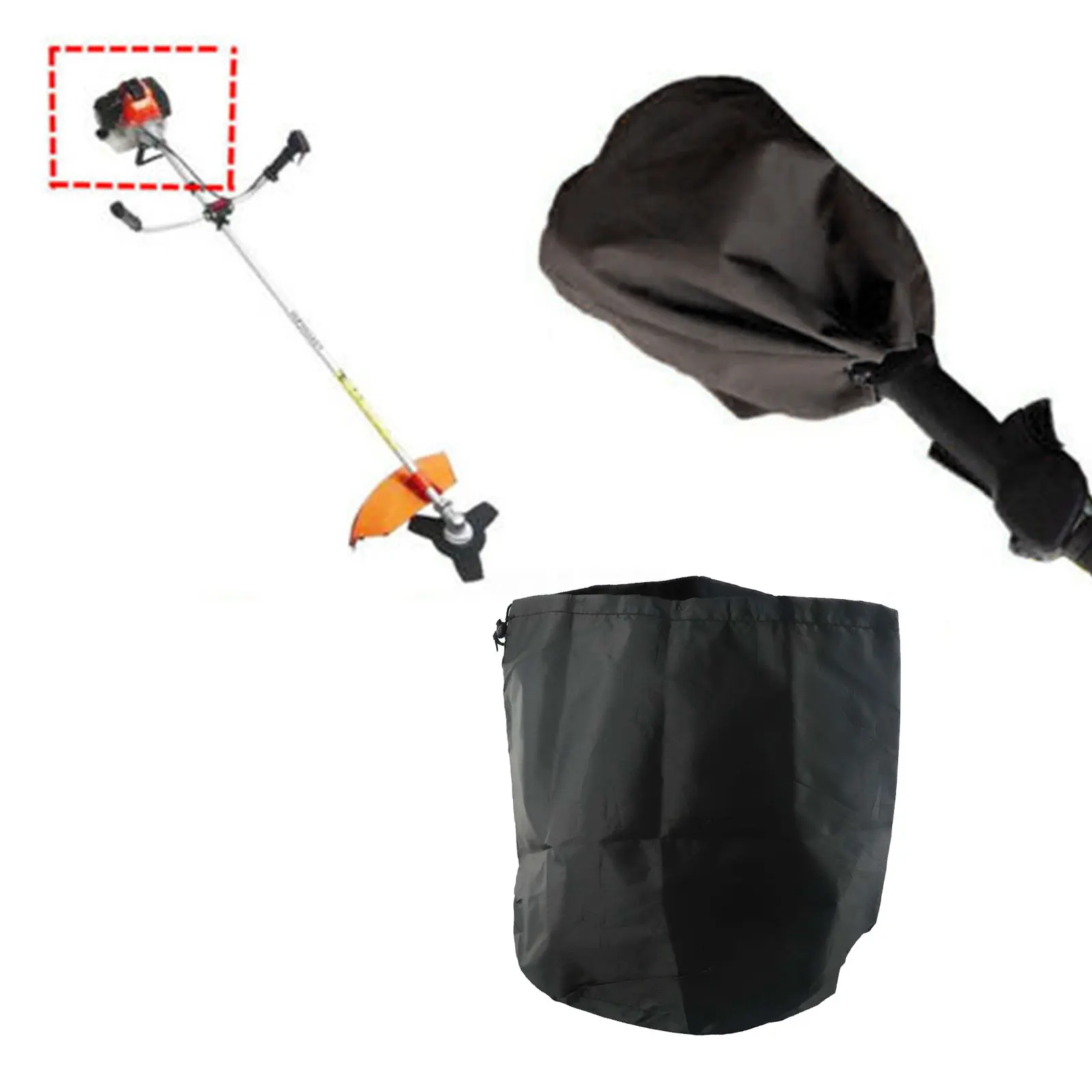 440 * 325mm 17.3 * 12.8 Inches Trimmer Cover Bag Pole Engine Bag Wear-resistant Drawstring Closure Multiple Colors