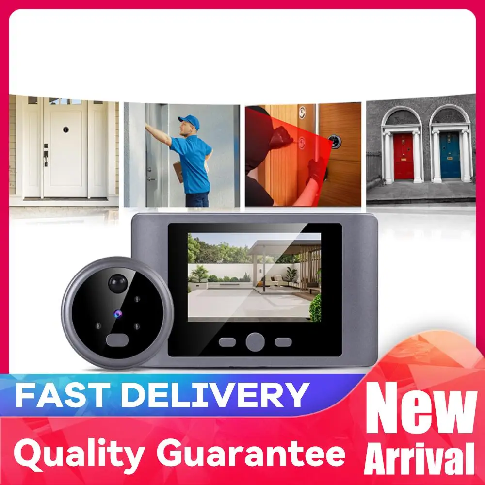 

Digital Door Viewer Doorbell Night Vision Smart Peephole Doorbell 90° Wide Angle 2.8inch LCD Screen for Home Security System