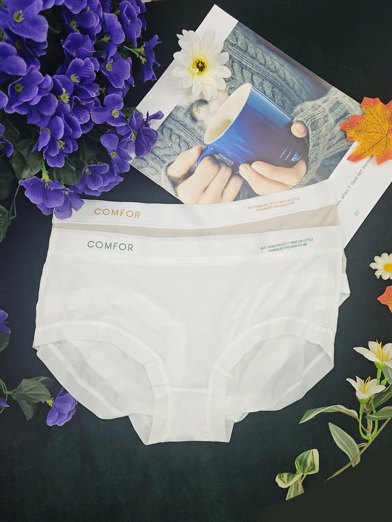 

2025 New Ladies Underwear 2PCS Ice Silk Seamless 100% Cotton Liner Antibacterial Low Rise Hipster Panties Breathable Cool Feelin