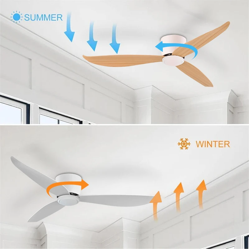 Led 6-Speed High Wind Ceiling Fan Ceiling Fan Light Strip Modern White/Wood Grain Color Bedroom Living Room Courtyard 110v-220v