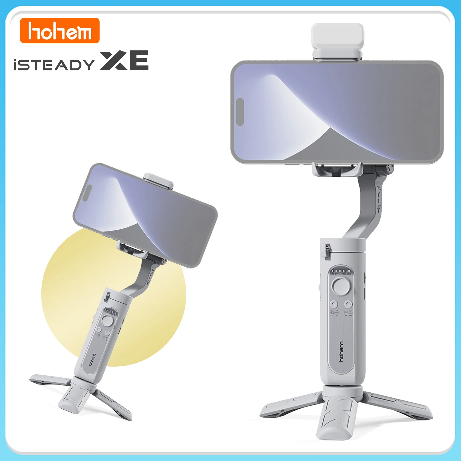 

Hohem iSteady XE 3-Axis Gimbal Stabilizer Wireless Action Camera with Remote Control Foldable Handheld Stabilizer for Smartphone