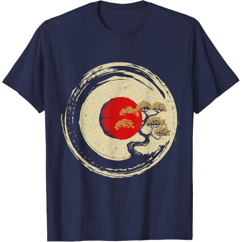 T-shirt bouddhiste Enso Circle, bonsaï, arbre dans le Vermont japonais