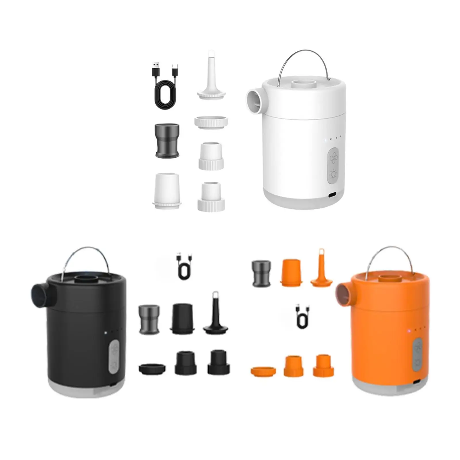 Electric Air Pump High Power USB Charging Mini Pump with Tent Light for