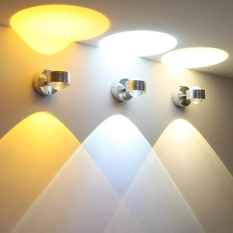 Fashion Design 3W White Wall Lamp 85-265V LED up and down Light Indoor & Outdoor IP65 Wall Inconce Lamp
