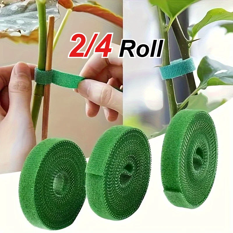 2/4 Roll of 100cm/39.37inch Reusable Adjustable Plant Straps - Suitable for Vine, Flower, Horticultural Plant Flexible Straps