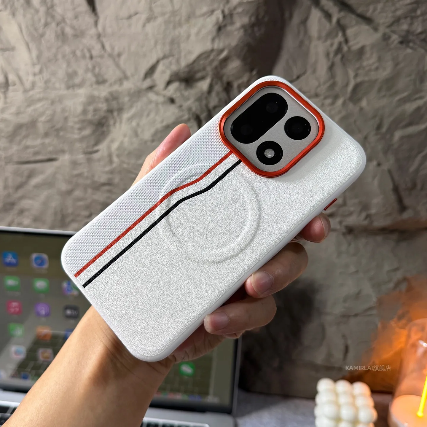 

Case for OnePlus 15 Luxury Leather Magnetic Wireless Charging Shockproof Bumper Cover Funda