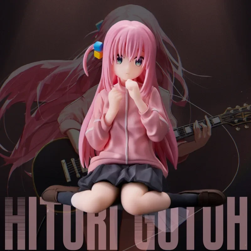 Bocchi The Rock! Anime Gotoh Hitori PVC Sitting Posture Figure Model Decorative Ornaments Fans Collect Gifts Toys