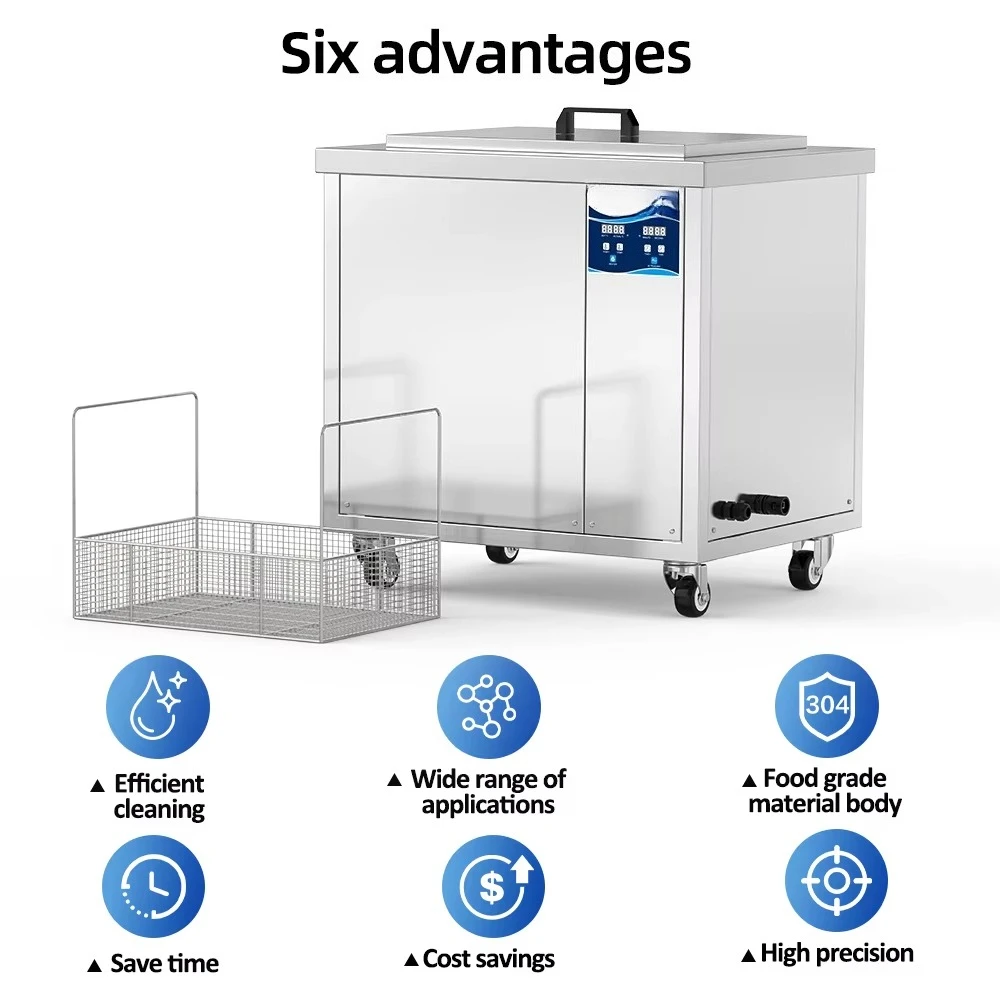 1500 واط غسالة بالموجات فوق الصوتية 96L خزان الغمر أجزاء الفولاذ المقاوم للصدأ رصاصة الأجهزة أنبوب بالموجات فوق الصوتية الأنظف مع سخان رقمي #5